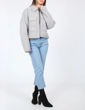 Jacheta Vero Moda, gri Gri