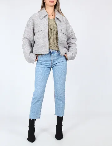 Jacheta Vero Moda, gri Gri