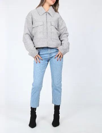 Jacheta Vero Moda, gri Gri
