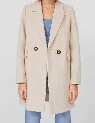 Palton Stradivarius, crem Crem