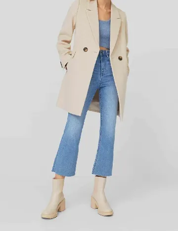 Palton Stradivarius, crem Crem