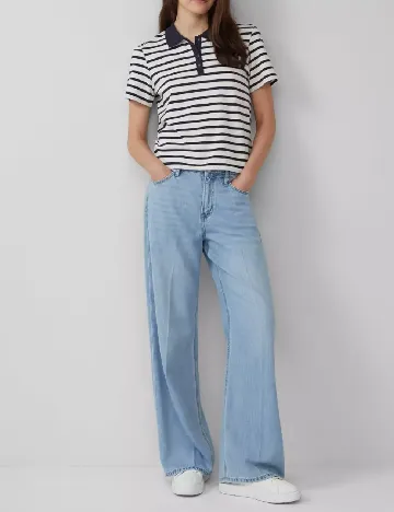 Tricou s.Oliver, alb/bleumarin Alb