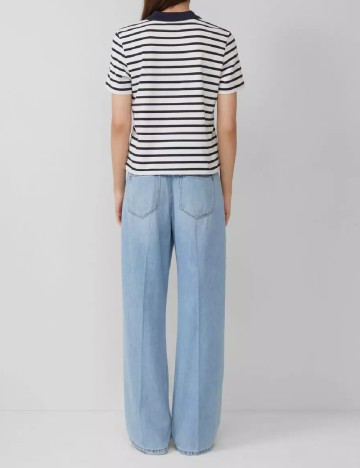 Tricou s.Oliver, alb/bleumarin