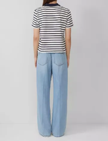 Tricou s.Oliver, alb/bleumarin Alb