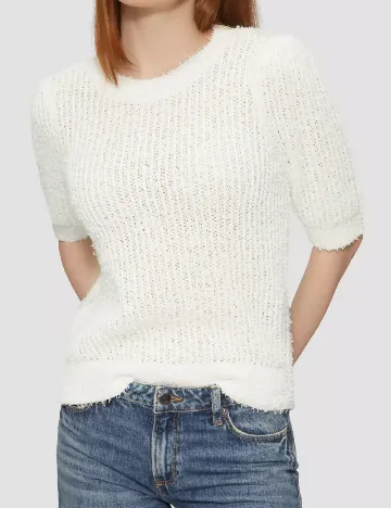 Bluza Q/S, alb Alb