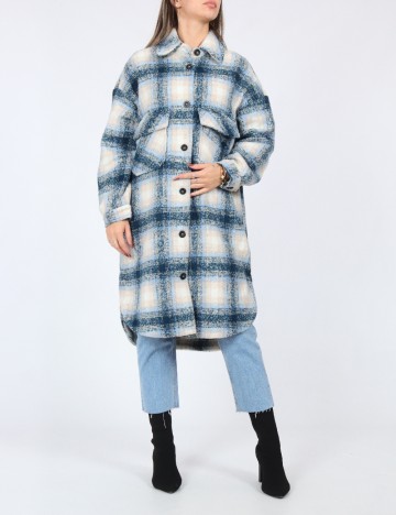 Jacheta Only, albastru/crem