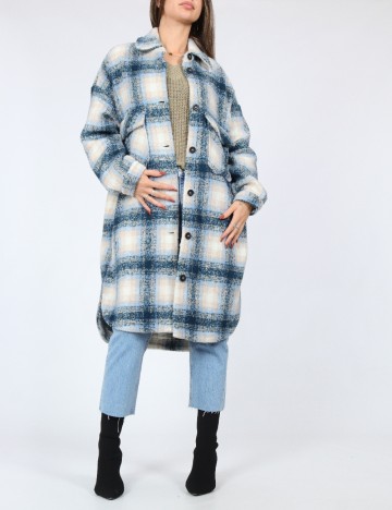 Jacheta Only, albastru/crem