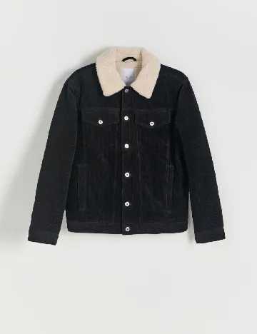 Jacheta Reserved, negru/alb Negru