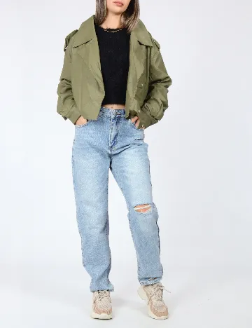 Jacheta CROPP, verde Verde