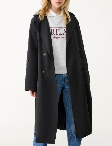 Trench Stradivarius, negru