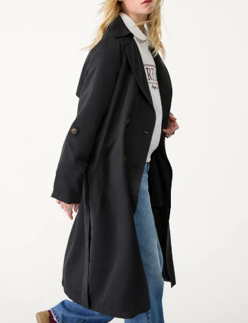 Trench Stradivarius, negru Negru