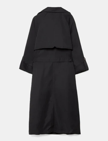 Trench Stradivarius, negru Negru