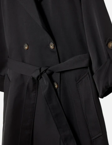 Trench Stradivarius, negru Negru