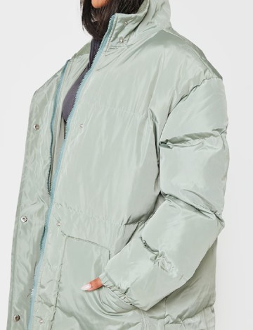Geaca Oversize PrettyLittleThing, verde