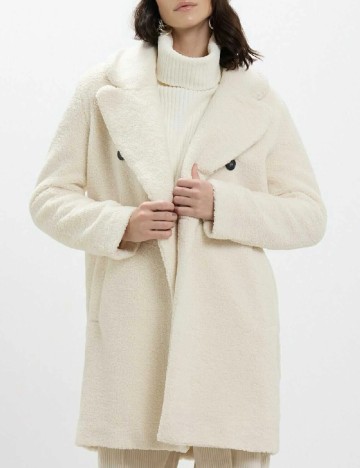 Palton oversize Calliope, ecru