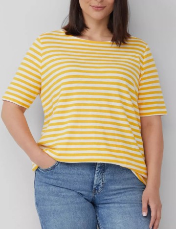 Tricou s.Oliver Plus Size, galben