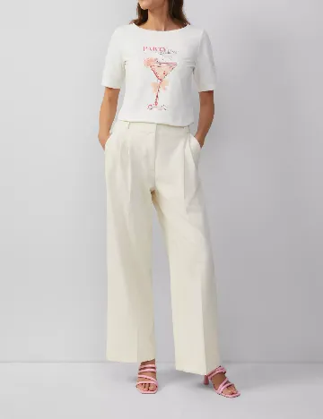 Tricou s.Oliver, alb Alb