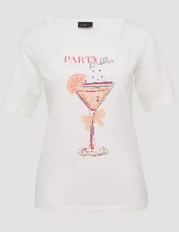Tricou s.Oliver, alb Alb