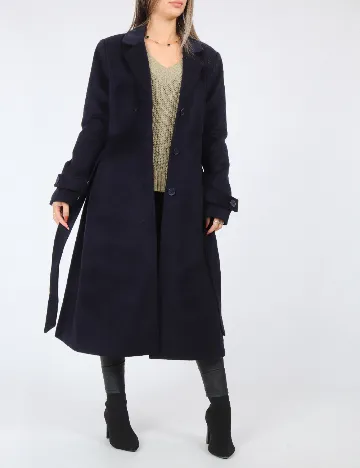Palton Only, bleumarin Albastru