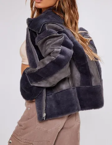 Jacheta PrettyLittleThing, maro/gri Maro
