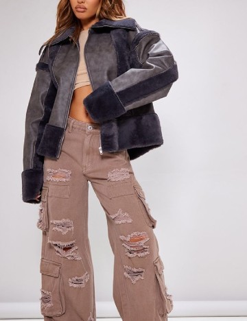 Jacheta PrettyLittleThing, maro/gri