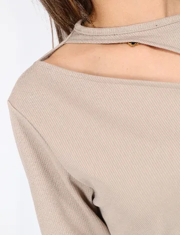 Rochie medie Cervus, crem Crem