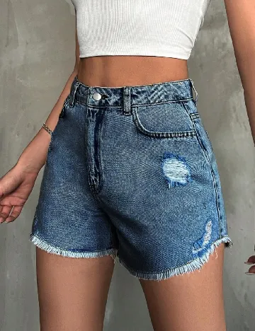 Pantaloni scurti SHEIN, albastru Albastru