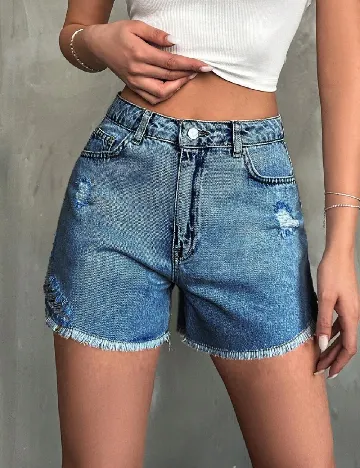 Pantaloni scurti SHEIN, albastru Albastru