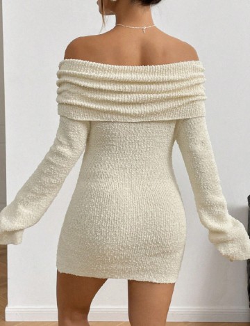 Rochie scurta SHEIN, ecru