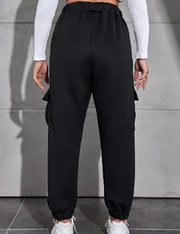 Pantaloni SHEIN CURVE, negru Negru