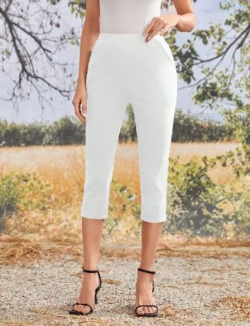 Pantaloni Emery Rose, alb Alb