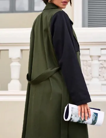 Trench SHEIN, verde/negru Verde