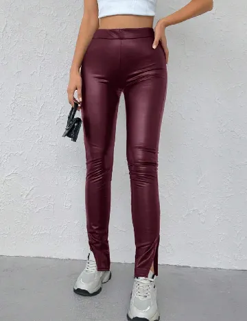 Pantaloni Three-S, visiniu Rosu