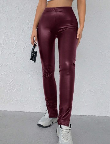 Pantaloni Three-S, visiniu