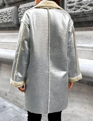 Palton oversize SHEIN, argintiu Gri