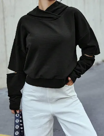 Hanorac SHEIN, negru Negru