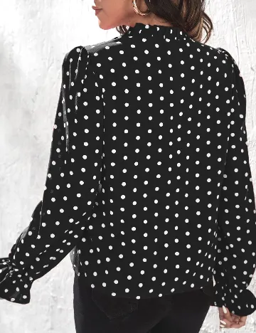 Bluza SHEIN, negru/alb Negru