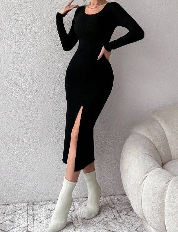 Rochie medie Modern Odds, negru