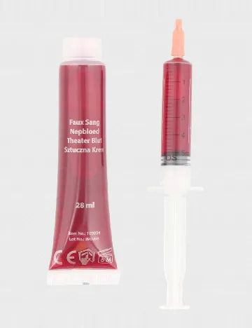 Set Seringa si Sange artificial pentru Halloween Goodmark Europe, rosu Rosu