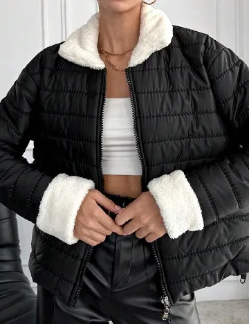 Geaca SHEIN, negru Negru