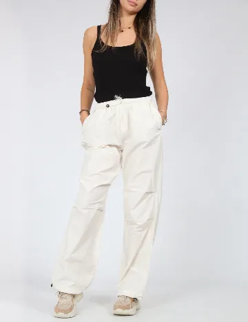Pantaloni Cavallone, alb Alb