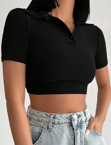 Top SHEIN, negru Negru