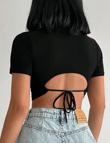Top SHEIN, negru Negru