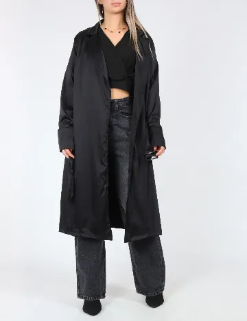 Trench SHEIN, negru Negru