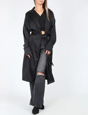Trench SHEIN, negru Negru