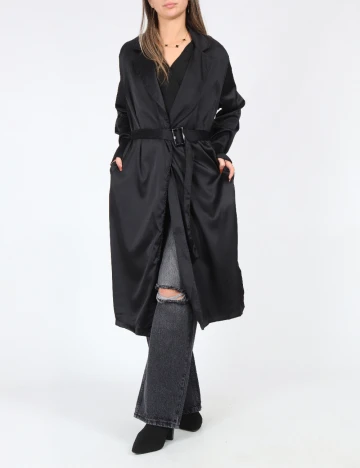 Trench SHEIN, negru Negru