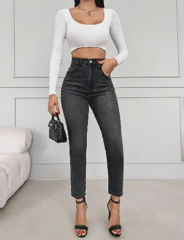 Blugi SHEIN, negru Negru