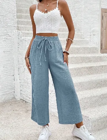 Pantaloni SHEIN, albastru Albastru