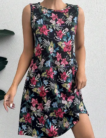 Rochie scurta SHEIN, floral print Floral print