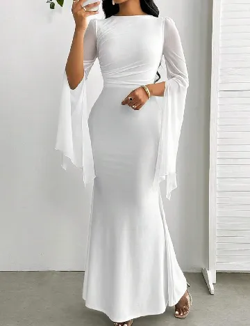Rochie lunga SHEIN, alb Alb
